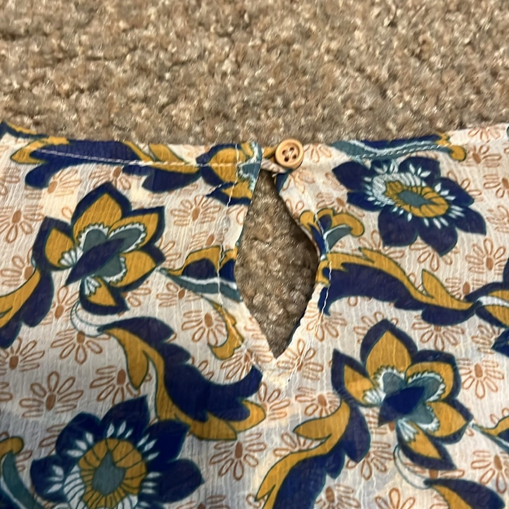 Democracy Floral Boho Flowy‎ Blouse XL - Picture 7 of 7